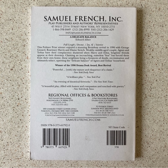Edward Albee Signed A Delicate Balance Paperback Play - Brand New SAMUEL FRENCH - Picture 3 of 4